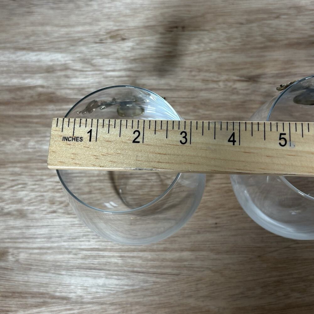 Brass Deer Embellished Stemless Wine Glasses 3D Buck~Set of 4 - Picture 7 of 7